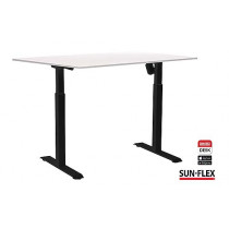 Sitt/ståbord Sun-Flex Easydesk Adapt II 120x80 cm svart/vit