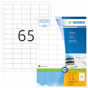 Etiketter Herma Premium 38,1x21,2 mm 6500/fp